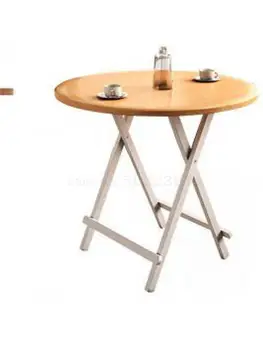 Складной стол Бытовой Простой обеденный стол Аренда комнаты Небольшой Бытовой складной стол Круглый стол Простой Обеденный стол