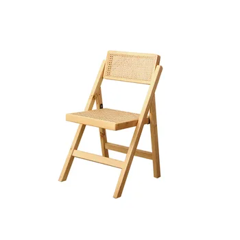 Складной стул из массива дерева Домашний стул Со спинкой Обеденный стул из массива дерева Офисный Компьютерный стул Табурет