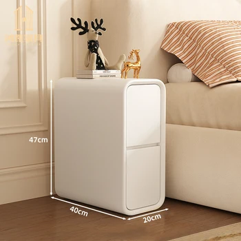 Современная простая ультраузкая прикроватная тумбочка для спальни, узкий шкафчик, мини-маленькая прикроватная тумбочка