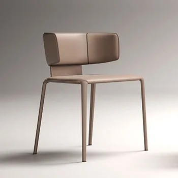 Современный дизайн металлических обеденных стульев, Уникальное роскошное кресло для отдыха взрослых, Эргономичная мягкая спинка, Cadeira Nordic Furniture