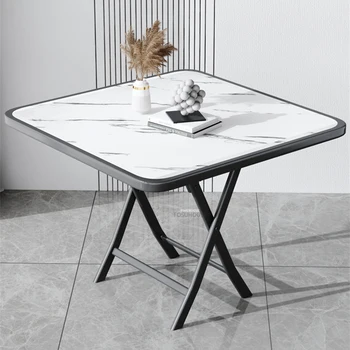 Современный обеденный стол из закаленного стекла, мебель для небольших квартир, Круглые столы, Складные Многофункциональные бытовые Складные столы
