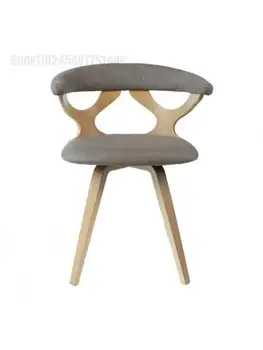 Современный обеденный стул из массива дерева в скандинавском стиле, поворотный Офисный компьютерный стул, тканевый угловой стул для гостиничного кафе
