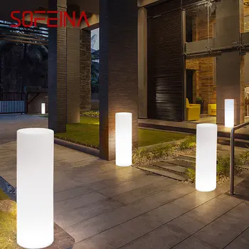 Современный цилиндрический ландшафтный светильник SOFEINA Креативный уличный светодиодный светильник для газона с дистанционным управлением Водонепроницаемый IP65 для сада отеля