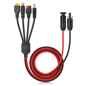 Соединительный кабель для солнечной панели 4 В 1, совместимый с разъемом Anderson DC Adapter XT60 Power Plug