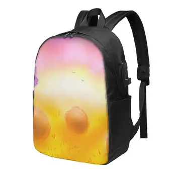 Соломенные валуны, школьный рюкзак большой емкости, модный Водонепроницаемый Регулируемый спортивный рюкзак для путешествий.