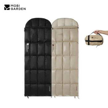 Спальный мешок MOBI GARDEN для кемпинга на утином пуху, зимний спальный мешок, сверхлегкое противопожарное одеяло для автомобиля
