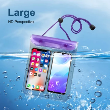 Супер Большой водонепроницаемый чехол для телефона Водонепроницаемая сумка Чехол для мобильного телефона iPhone 13 12 11 Pro Max X Xs 8 Xiaomi Huawei Samsung