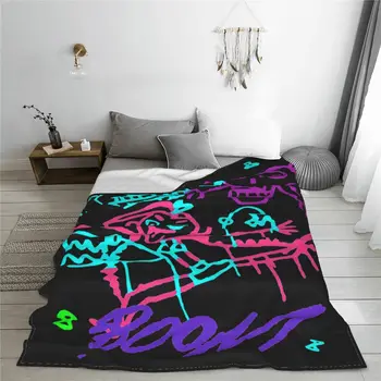Тайные одеяла с граффити в виде Обезьяны Jinx, флисовые весенне-осенние Дышащие Мягкие пледы для дома и улицы