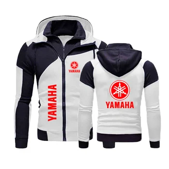 Толстовка Yamaha, мужская байкерская куртка, толстовка на молнии, Мужская спортивная одежда, осень-зима 2023, утепленная, сохраняющая тепло, одежда Yamaha, Мужская толстовка с капюшоном