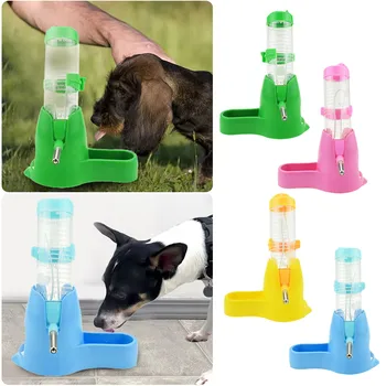 Туалетная миска для воды для собак, Бутылочка для питья домашних животных с подвесными бутылочками для кормления, автоматический дозатор для воды и миски для еды