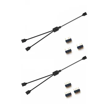 Удлинительный кабель-разветвитель RGB 5V 3Pin/12V 4Pin Соединительный кабель для материнской платы ASUS/MICROSTAR/Huaqing Компьютерные аксессуары