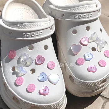 Украшение для обуви серии Sweet Love Button Прекрасный набор шармов из крокодила Красивое украшение для сабо, сандалий, подарков для детей, мальчиков и девочек