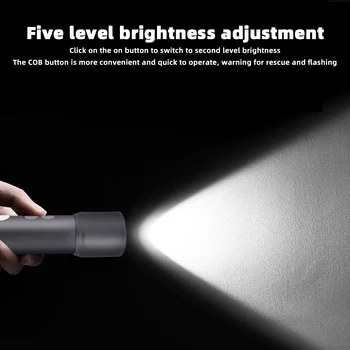 Универсальный мощный фонарик Портативный аварийный фонарик с защитой от падения для кемпинга
