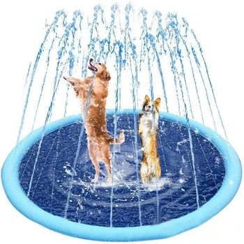 Утолщенный нескользящий коврик для домашних животных, надувной коврик для распыления воды, коврик для ванны, летняя прохладная собачья ванна для собак, охлаждающий коврик для бассейна