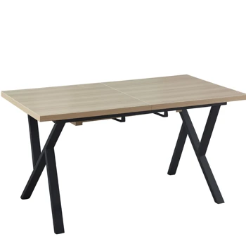 Фабрика в скандинавском стиле, роскошные современные кухонные столы из МДФ с деревянной панелью, Выдвижной обеденный стол, Большие обеденные столы