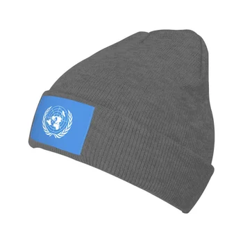 Флаг Организации Объединенных Наций Аутентичная версия Вязаная шапка Кепка Вязаная шапочка Бини Шапочка Унисекс Хипстер