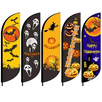 Флаг из перьев, пляжный баннер Swoop Blade Knife, счастливый Хэллоуин, День Благодарения, праздник, Празднование фестиваля