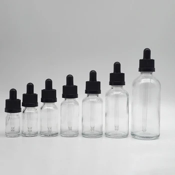 Флакон-капельница с противоугонной крышкой, прозрачные стеклянные флаконы-пипетки для парфюмерной эссенции, реагента для эфирного масла, жидкой косметики для ароматерапии