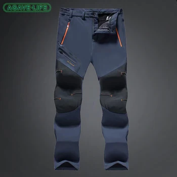 Флисовые штаны для зарядки на открытом воздухе, мужские Soft Shell, Альпинистские лыжные брюки, мужские водонепроницаемые прямые быстросохнущие спортивные брюки
