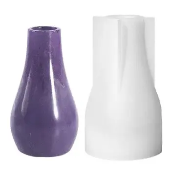 Формы для ваз из эпоксидной смолы, Силиконовая смола, Форма для держателя вазы, Формы для украшения вазы, Формы для сухих цветов, Маленькая Высокая Ваза, Цветочный горшок
