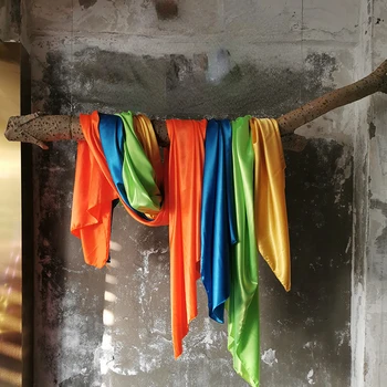 Цветная Атласная Ткань для Одежды для Выступлений С Утолщенной Сплошной Подкладкой Оптом Ткань для Шитья Метров Diy Material