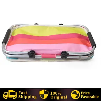 Цветная складная изолированная корзина для пикника, износостойкая и прочная сумка для пикника, удобная для переноски Изоляционная упаковка