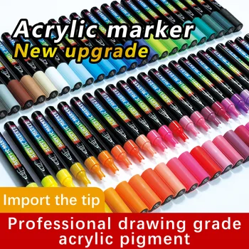 Цветные ручки премиум-класса, акриловые маркеры для рисования граффити, перманентные ручки для рисования средней точки, художественные маркеры для всех поверхностей, художественные принадлежности