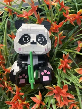 Частицы строительных блоков Panda, уникальные украшения из Китая, подарки детям на день рождения