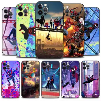 Чехол для телефона Apple iPhone 15 11 14 13 12 Pro Max 13 12 Mini XS Max XR X 7 8 Plus Marvel Spiderman Across The Spider Verse