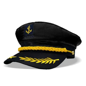 Шляпы капитана яхты для взрослых, регулируемые Мужские И Женские Кепки адмирала военно-морского флота, аксессуары для маскарадных костюмов для костюмированной вечеринки