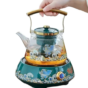 Электрическая керамическая плита ZC, чайная плита, Термостойкий стеклянный чайник, Автоматическая паровая плита для кипячения чая