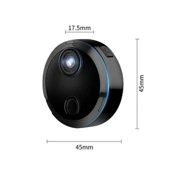 мини-камера 1080p Мониторинг домашней безопасности Wi-Fi с картой памяти Видеокамера ночного видения видеонаблюдение Интеллектуальная беспроводная камера